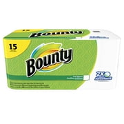 Bounty Paper Towels, White, 15 Regular Rolls
