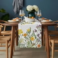 thumbnail image 2 of Spring Floral Table Runner - 72 Inch Long, Kitchen Dining Table Runner Dresser Scarves, Green Yellow Botanical Elegant Pastoral Farmhouse Decor for Coffee Tables Wedding Party Banquet, 2 of 8