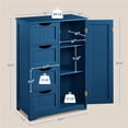thumbnail image 4 of Yaheetech Wooden Bathroom Cabinet with Drawer and Freestanding, Navy Blue, 4 of 8