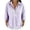 Purple, variant on Qgtaibl Womens Striped Tunic Tops Trendy 3/4 Length Sleeve Lapel Half Button Down Shirts Lightweight Loose Fit Casual Blouse Light Blue S