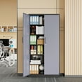 thumbnail image 6 of STANI Metal Storage Cabinet, 71” Tall Steel Cabinets with Locking Door and 5 Adjustable Shelves, Steel Classic Storage Cabinet for Home, Office, Garage, 6 of 10