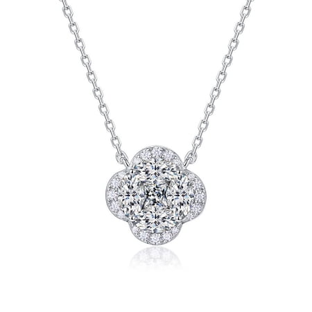 1–3 Carat Moissanite Solitaire Necklace 925 Sterling Silver 18K Gold Plated Pendant Necklace D Color VVS1 Jewelry Gift for Women Wifewhite