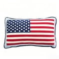 thumbnail image 3 of Lumbar Pillow, 15x9in Patriotic Flag Knitted Cushion with Velvet Back, Polyester Decorative Throw Pillow, Stylish Accent for Sofa, Couch & Home Daily Decor Use, 3 of 9
