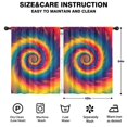 thumbnail image 2 of Blackout Kids Curtains,Colorful Rainbow Tie Dye Spiral Pattern Childrens Insulated Curtains Set Of 2,Bedroom Essentials,Toddler Room Decor 42"x54", 2 of 5