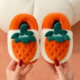 thumbnail image 2 of XXWXYD Boys Girls Fuzzy Strawberry Slippers Closed Toe Non-Slip Indoor Outdoor Sandals Warm 𝖢ozy Soft House Shoes for Fall Winter, 2 of 4