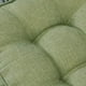 thumbnail image 4 of Xiao Hua Cojín cuadrado acolchado de lino sintético para silla, suave y sólido, cómodo para la oficina, el hogar o el coche, 50 x 50 cm, color verde musgo., 4 of 5