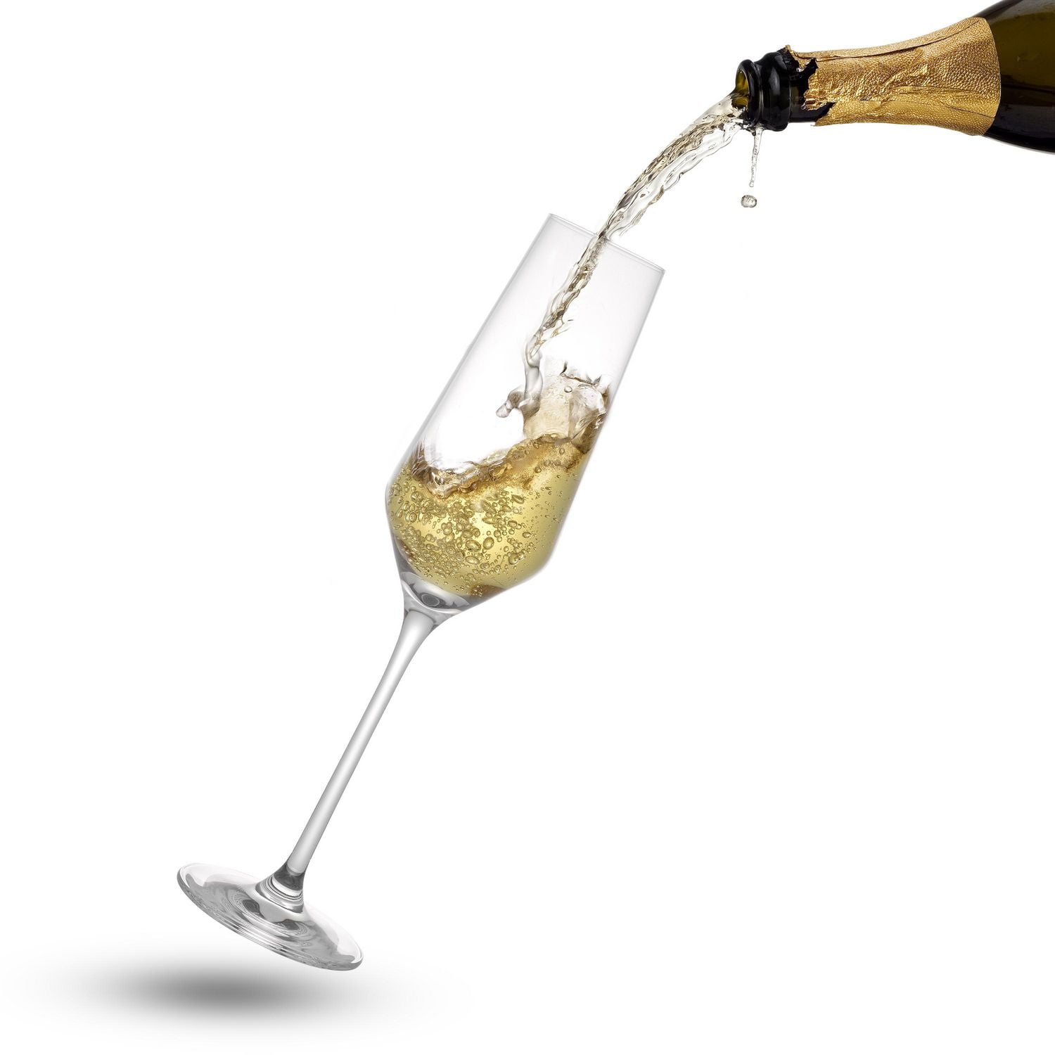 Layla Crystal Champagne Glasses - 6.7 oz - Set of 4