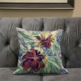 thumbnail image 4 of Hawaii Floral Duo Indoor/Outdoor Pillow with Removable Cover in White Gray Green26x26, 4 of 6