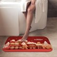 thumbnail image 4 of 1pc Gingerbread Christmas Train Absorbent Non-Slip Bathroom Thickened Flannel Rug Decor,Soft,Quick Drying,Suitable For Indoor/outdoor Use,Bathrooms,Bedrooms,Kitchens,Terrace,Laundry Rooms,16"x24", 4 of 9