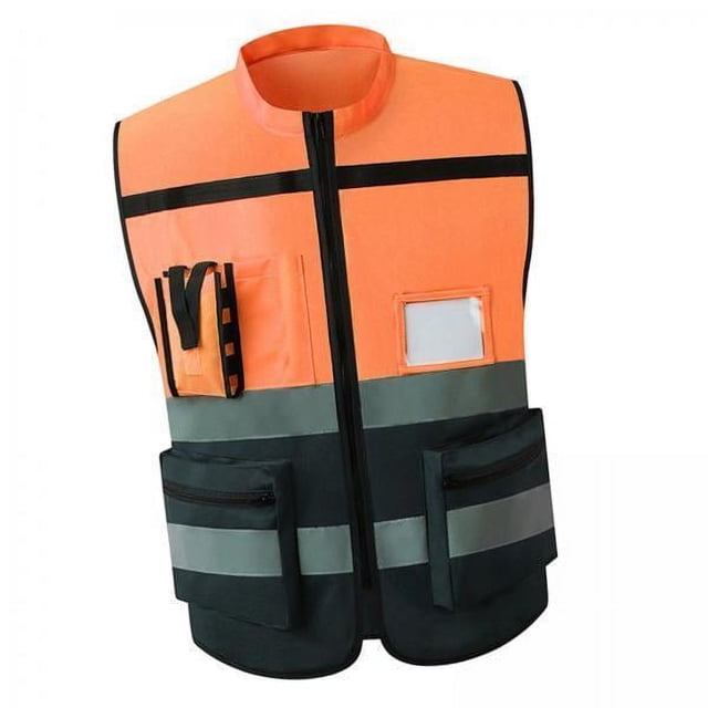 2x Chaleco De Alta Visibilidad Chaleco Reflectante De Seguridad Ligero Y Transpirable Para Trabajo En Carretera XL Naranja