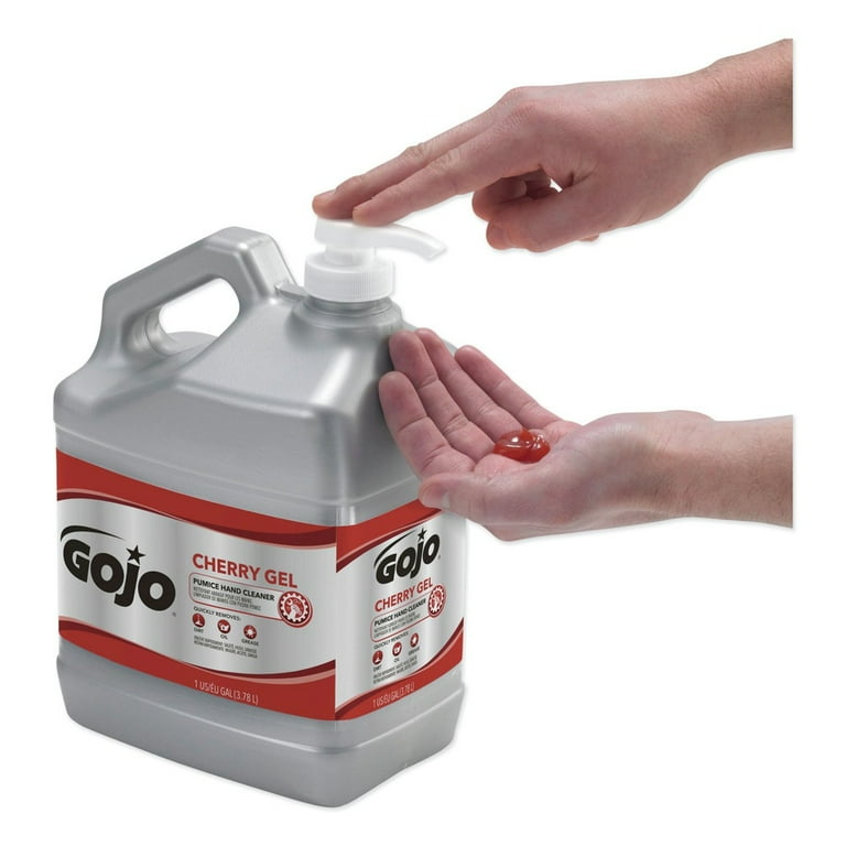GOJO, Hand Cleaner Soap, Cherry Gel Pumice, 1 gal, 2/Carton