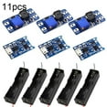 thumbnail image 1 of Kit 3 en 1 Módulo convertidor elevador DC-DC MT3608-3X Regulador de voltaje convertidor elevador ajustable 2V-24V a 5V-28V, módulo de carga 3X tp4056 18650, soporte de batería 5X 18650 Xemadio 221152, 1 of 9