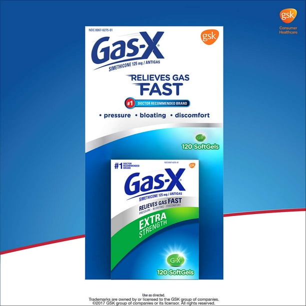 GasX Extra Strength 120 Softgels