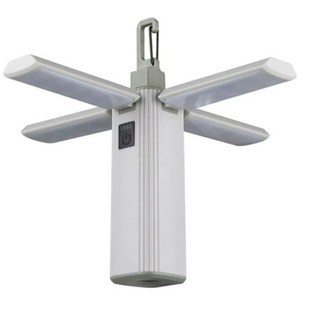 HuiXinOu Foldable Camping Light Outdoor Multi-functional Lighting With Hook Tent Light for Equipment Charging Life Saving Camping Hiking Fishing Shelters Waterproof White