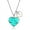 Blue, variant on Fashion Created Apple Green Agate Heart Pendant Gravel Necklace Mustard Seed Charms Valentines Gifts for Women Y941 (Green)…