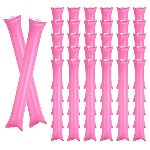 Uxcell 40Pcs Thunder Sticks, Thicken Cheering Team Spirit Stick Clapper, Cheerleading Plastic Inflatable Noise Makers for Sporting Events, Dance Party Favors, Concerts, Pink