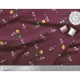 thumbnail image 3 of Soimoi Tissu en Poly Georgette Imprimé Feuilles et Roses par Yard 52 Pouces de Large, 3 of 3