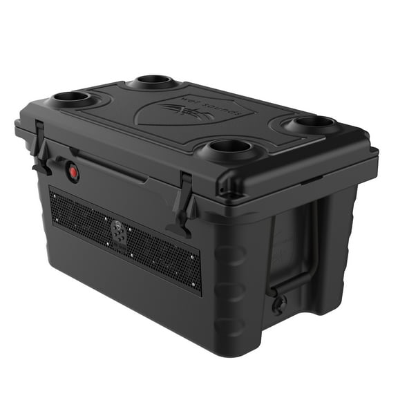 Wet Sounds Stealth SHIVR-55-BLK Black High Output Audio Cooler Speaker System   Top Gator Step Kit - Black over Gray