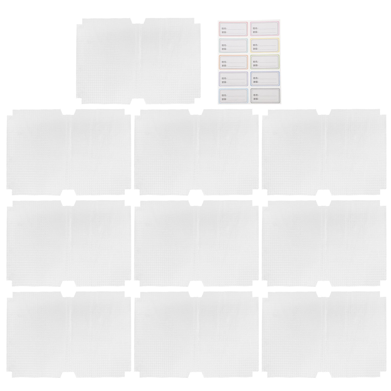 Frcolor 10Pcs Transparent Book Cover Textbook Cover Selfadhesive Book Cover for Student