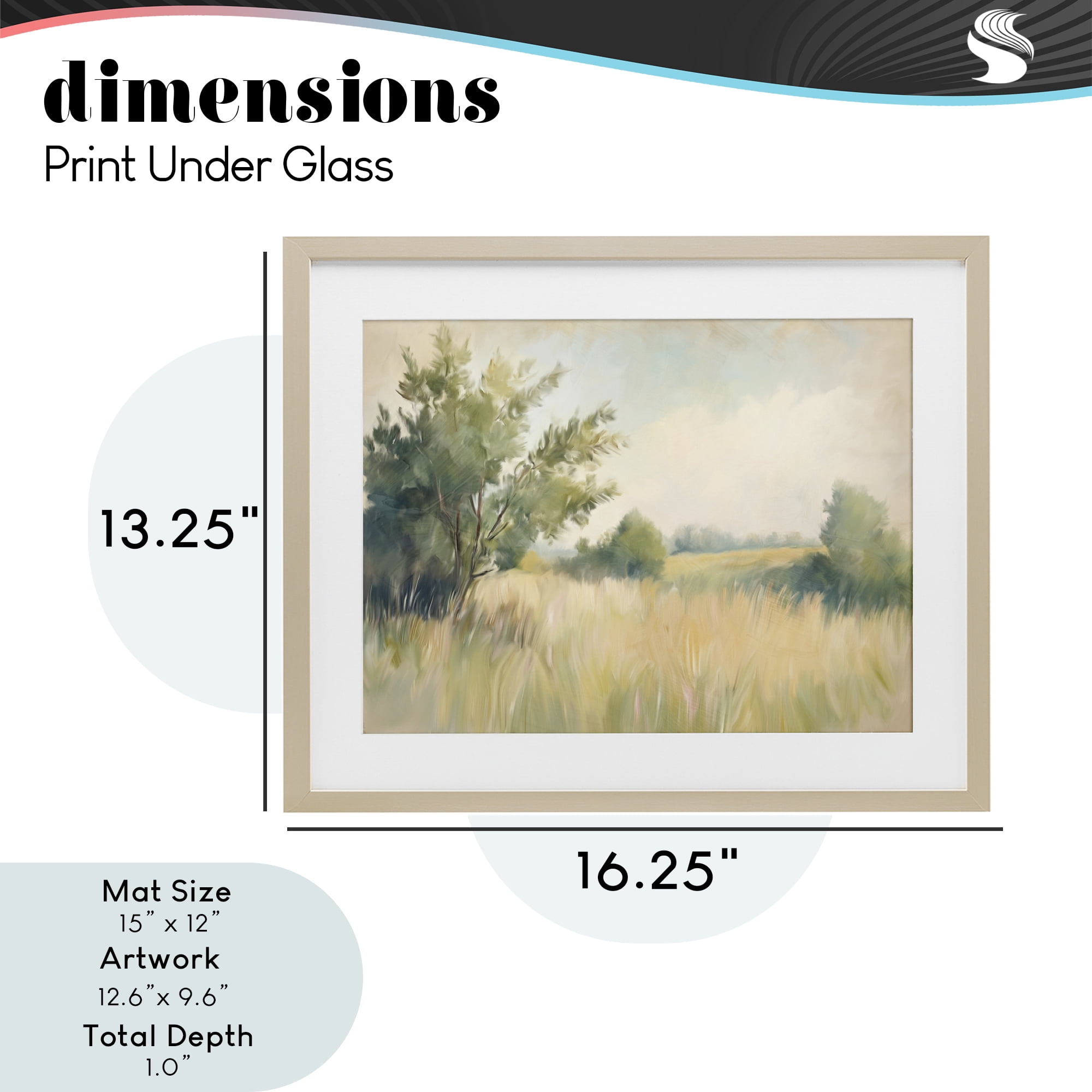 Stupell Industries Summer Green Meadow Birch Framed Print Under Glass, design by Kim Allen