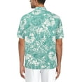 thumbnail image 3 of Cafe Luna Men's and Big Men's Tropical Flower Print Short Sleeve Shirt, Sizes S-5XL, 3 of 5