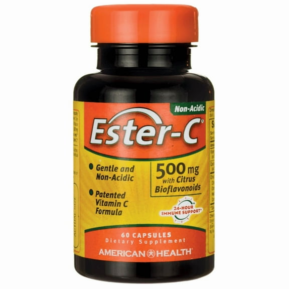 Ester-C With Citrus Bioflavonoids Capsules - 500 mg, 60 Count, 30 Servings