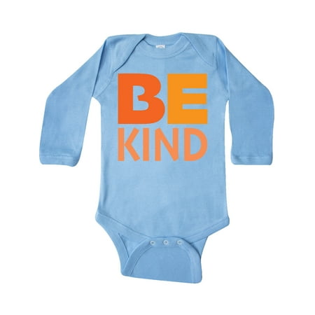 

Inktastic Be Kind Logo In Orange Gift Baby Boy or Baby Girl Long Sleeve Bodysuit