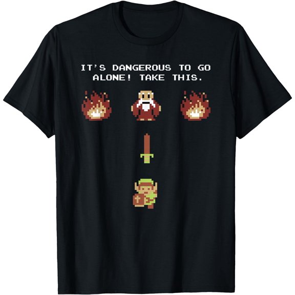Funny Legend of Zelda Epic Intro TAKE THIS! DTG Print Unisex T-Shirt