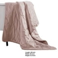 thumbnail image 2 of Ansouis Faux Velvet Throw with Cross Stitch Details , Pink, 2 of 2
