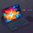 thumbnail image 3 of JINRAN Keyboard Case for Lenovo Tab P11 Pro Gen 2 / Pad Pro 2022 11.2 inch, 7 Color Backlight Bluetooth Keyboard with Mouse, Slim Thin Folio Leather Protective Book Cover, 3 of 6