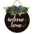 thumbnail image 1 of Eveokoki 12" Welcome Sign for Front Door Porch Farmhouse Wreaths Hanging Wooden Sign Wall Decor for Home Christmas Decoration Housewarming Gift Outdoor Indoor, 1 of 5