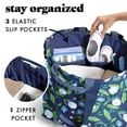 thumbnail image 4 of Fit + Fresh All The Things XL Tote Bag, Travel & Overnight Bag, Blue Floral, 4 of 8