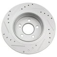 thumbnail image 4 of TRQ Rear Performance Brake Rotors Set Premium G-Coated Cross Drilled & Slotted Fits Select 2012-2015 Mercedes-Benz C250 2008-2012 C300, 4 of 6