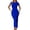 Blue, variant on Casual Summer Dresses For Women Solid Color Round Neck Bodycon Casual Elegant Slim Fit Stretchy Midi Daily Wear And Outings Short Sleeve Stylish Dress