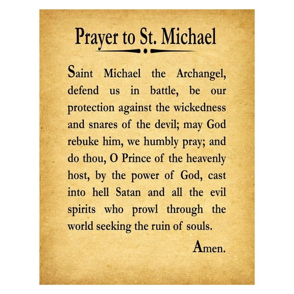 Prayer To St Michael The Archangel Christian Prayer Print