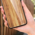 thumbnail image 5 of For Iphone 14 Wood Grain Glass Case Orange, 5 of 5