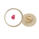 thumbnail image 1 of Broche de oro metálico circular, 1 of 3
