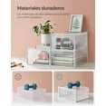 thumbnail image 3 of SONGMICS Cajas de Zapatos Plástico, Juego de 8 Organizadores de Almacenamiento, Caja Zapatero Plástico Plegable y Apilable para Zapatillas hasta Talla 44, Transparente y Blanco LSP08SWT, 3 of 4