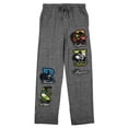 thumbnail image 7 of Harry Potter Hogwarts House Badges Men's Charcoal Drawstring Sleep Pants-Small, 7 of 7
