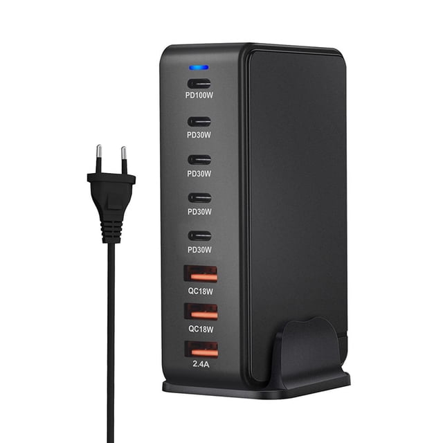 Chargeur de Bureau 268W 8 Ports USB Type C PD Charge Rapide