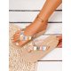 thumbnail image 1 of Fashionable Women'S Colorful Woven Floral Design Thick-Soled Slipper, Lightweight & Comfortable For Vacation, 1 of 5
