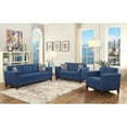 thumbnail image 2 of Regal Blue Linen Sofa with 2 Pillows, 2 of 2