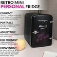thumbnail image 6 of Nostalgia RF6RRBK Retro Dry Erase 6 Can Refrigerator w/ Carry Handle and Heating, 6 of 6