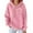Pink, variant on Bibifish Womens Hoodies Solid Color Drawstring Hood Long Sleeve Hoodies With Pocket Loose Fit Modern Casual Dates Daily Timeless Pullover Tops