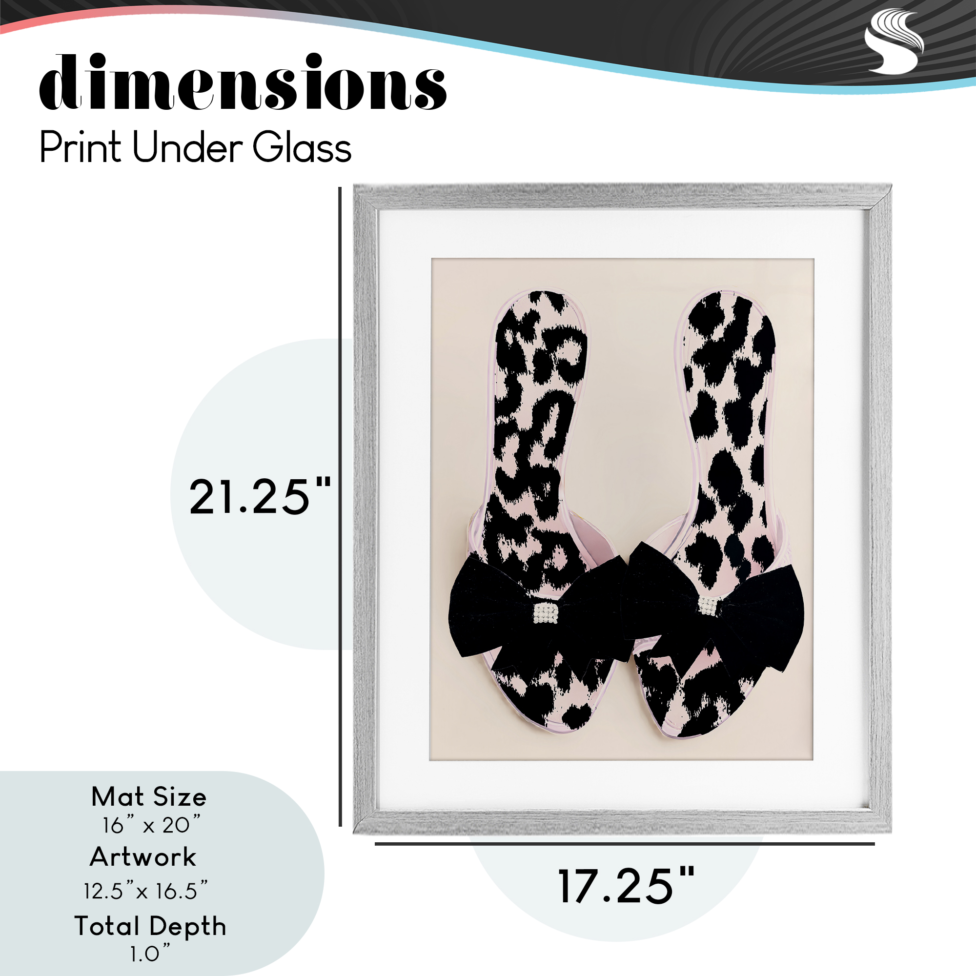 Cat Walk Spotted Shoes Gray Framed Print Under Glass, design by Annabelle Hall
