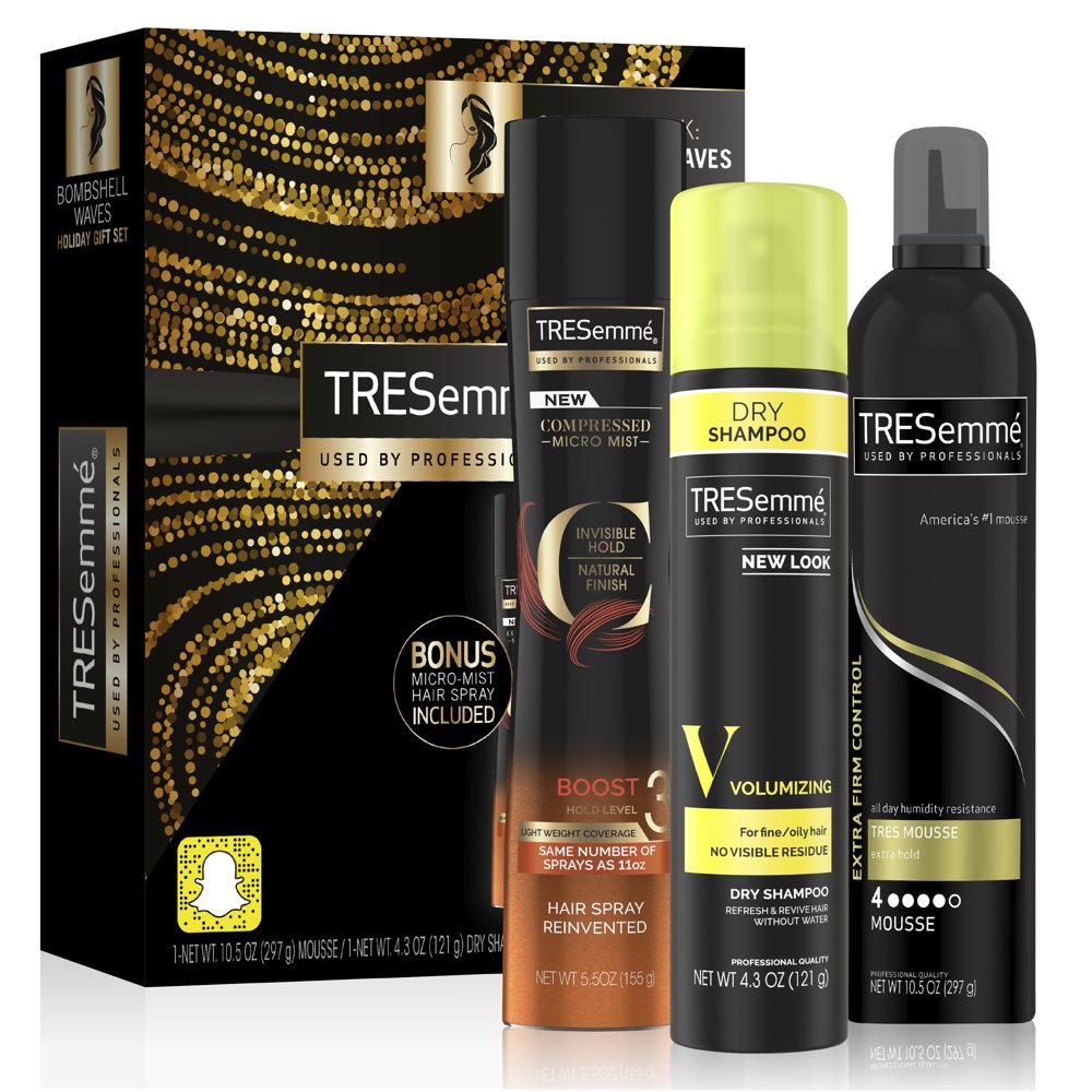 TRESemme 3Pc Gift Set Bombshell Waves (Mousse, Hair Spray, Dry Shampoo
