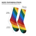 thumbnail image 3 of Athletic Socks Rainbow Pride Flag Sport Running Calf Socks Crew Socks for Men Women, 3 of 7