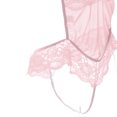 thumbnail image 4 of VISgogo Lencería de encaje sexy para mujer, mono transparente floral ahuecado, mameluco para dormir con cuello en V profundo VISgogo moda, 4 of 7