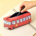 thumbnail image 4 of Gumesh Plush Cartoon Makeup Bag - Multiuse Soft Fuzzy Cosmetic Pouch for Women, Large Travel Toiletry Bag, Cute Pencil Case, Gift Idea (Red), 4 of 6