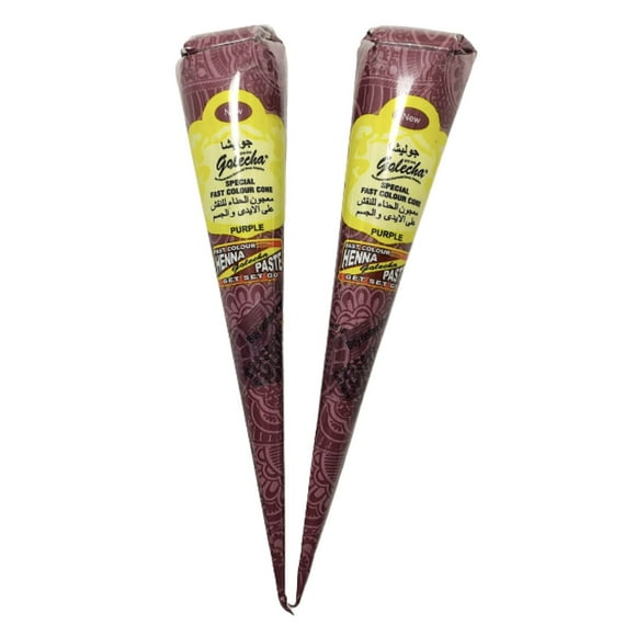Henna Natural Golecha Para Tatuajes Temporales 2 Conos Delineador Mehndi Colores a Escoger